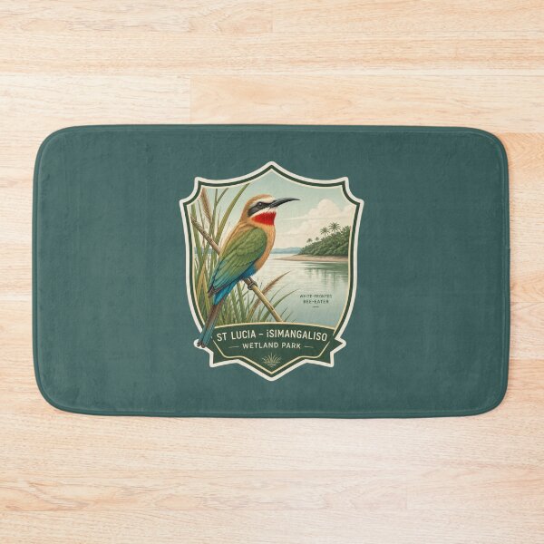 Item preview, St Lucia Bee‑Eater Shield – iSimangaliso Wetland Park Birding Emblem designed and sold by The Digital Compass.