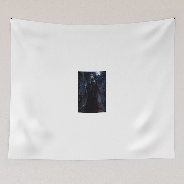 Item preview, Vampire in Black Gown near a mosquito light designed and sold by CathryneDelamort.