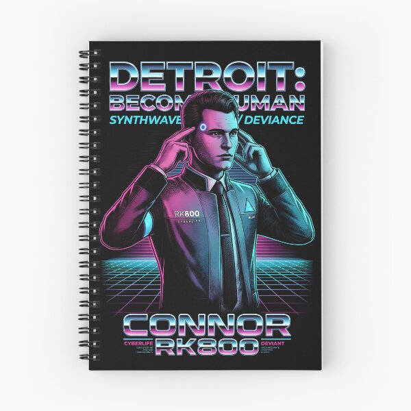 Item preview, Connor Detroit Become Human Synthwave Video Game Streetwear Tee designed and sold by Senpaiwaves.