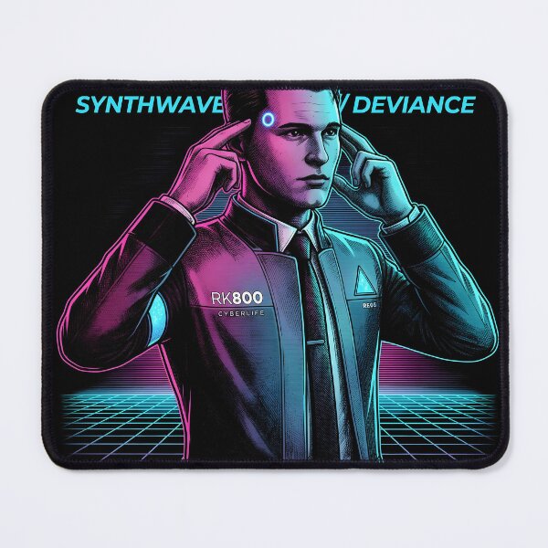 Item preview, Connor Detroit Become Human Synthwave Video Game Streetwear Tee designed and sold by Senpaiwaves.