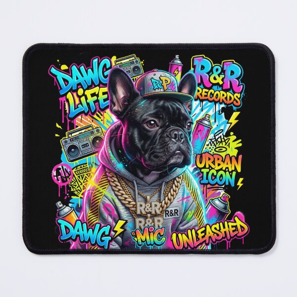 Item preview, Funny Hip Hop French Bulldog - Dawg Life Urban Icon designed and sold by FrenchiesMoneyEaters.