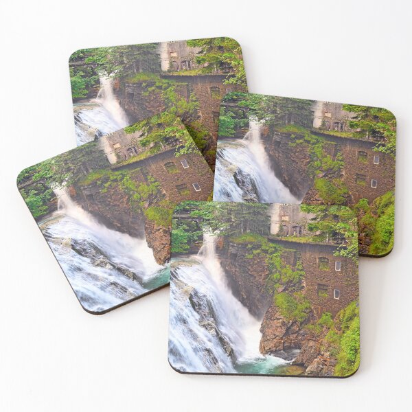 Item preview, Majestic Gasteiner waterfall and historic architecture in Bad Gastein, Austria designed and sold by goceris.
