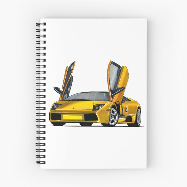 Item preview, Exclusive drawing legendary italian super car yellow Murcielago with V12 engine designed and sold by Cars23.