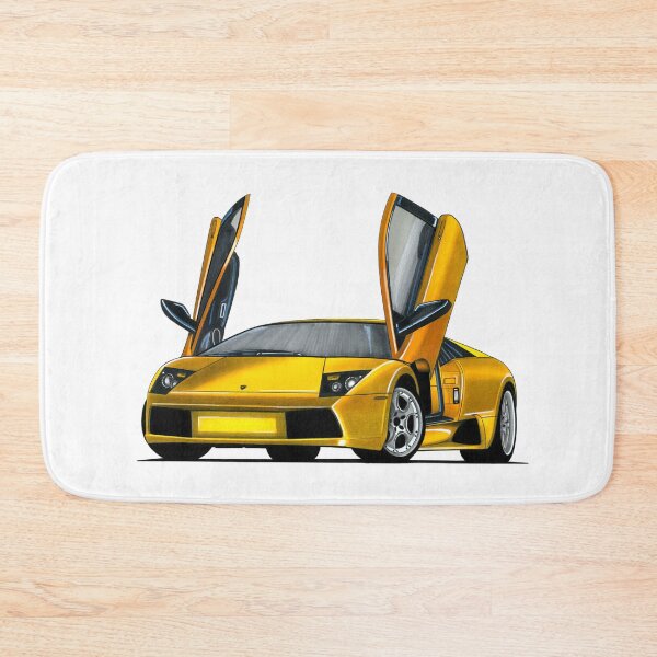 Item preview, Exclusive drawing legendary italian super car yellow Murcielago with V12 engine designed and sold by Cars23.