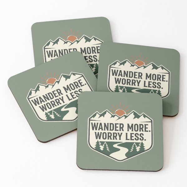 Item preview, Wander More Worry Less Outdoor Adventure designed and sold by Amr Darwish Graphic designer.