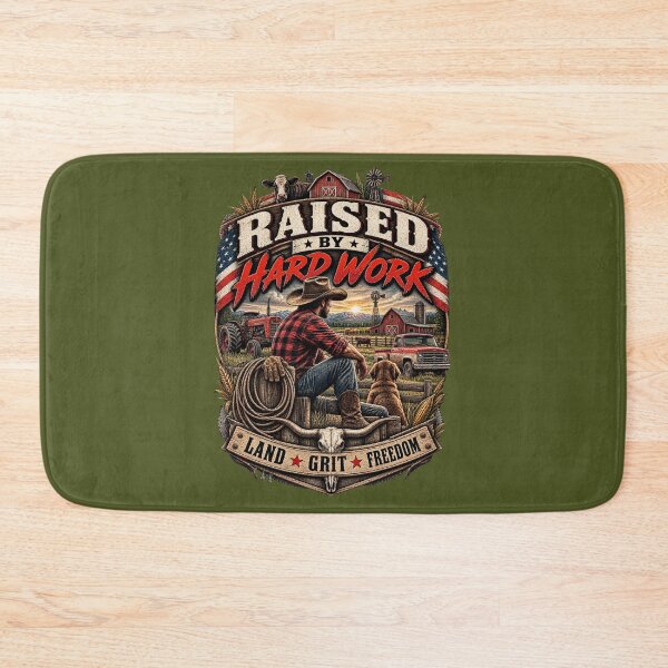 Item preview, Reised by Hard Work - Vintage Rancher Farm Americana T-Shirt designed and sold by DomKo10.