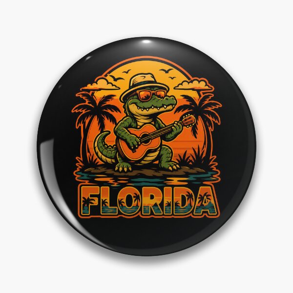 Item preview, Charming alligator playing guitar in florida sunset designed and sold by rafaeltto.