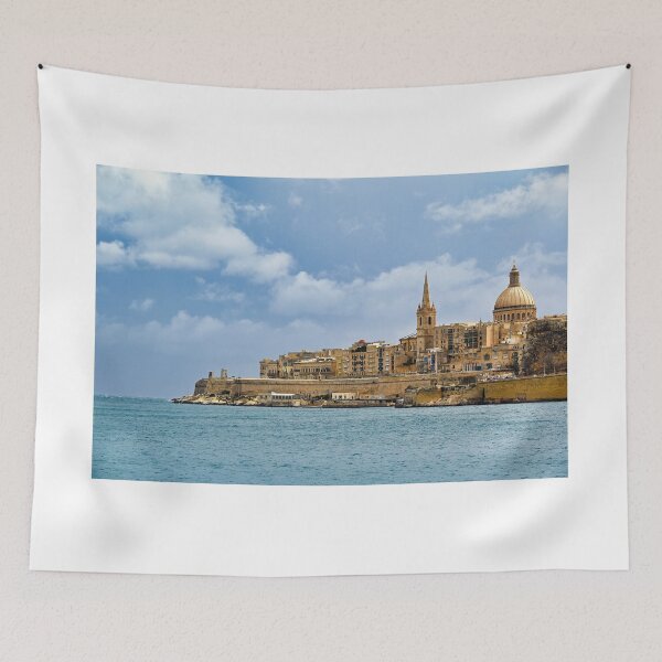 Item preview, Iconic Valletta skyline with Carmelite Church dome and St Paul's Pro-Cathedral, Malta designed and sold by goceris.