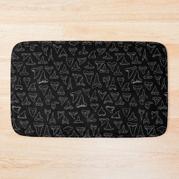 Item preview, SHARK TEETH PATTERN-white on black designed and sold by BEATRIZ ABAITUA.