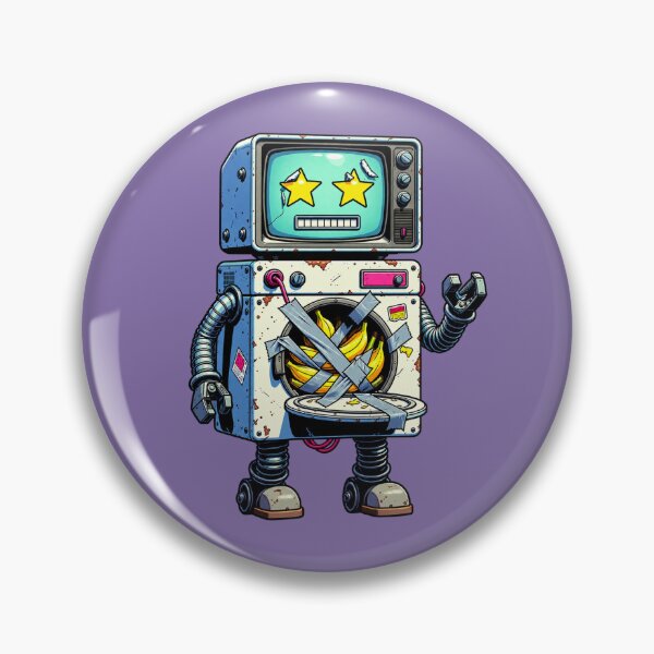 Item preview, Retro Robot Banana Chaos designed and sold by Bleepo Official .