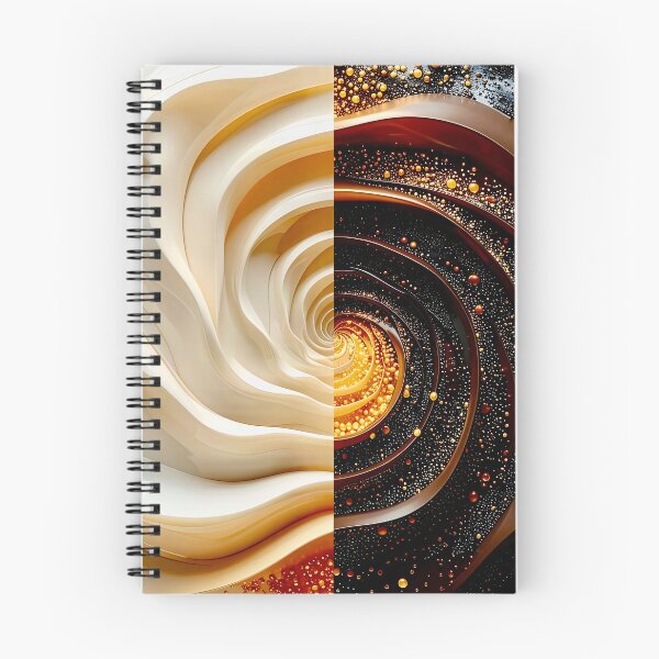Item preview, Dual Spiral Patterns in Chocolate and Gold designed and sold by Vicky Brago-Mitchell®.