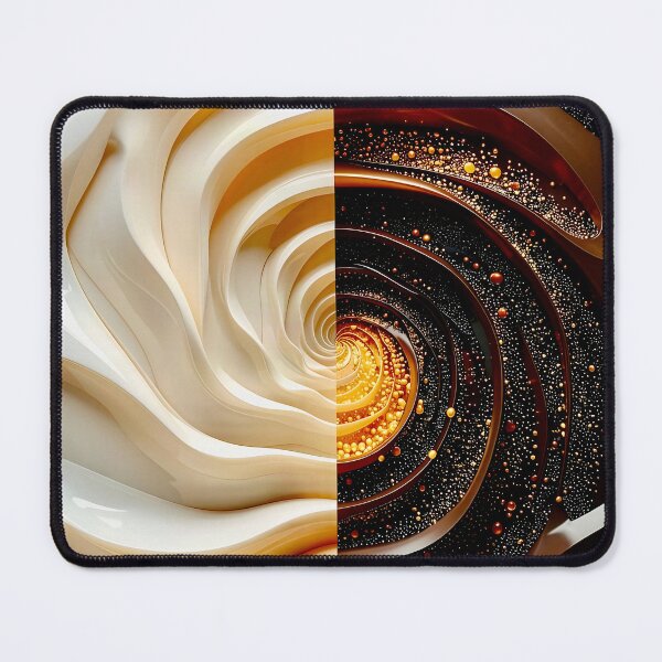 Item preview, Dual Spiral Patterns in Chocolate and Gold designed and sold by Vicky Brago-Mitchell®.
