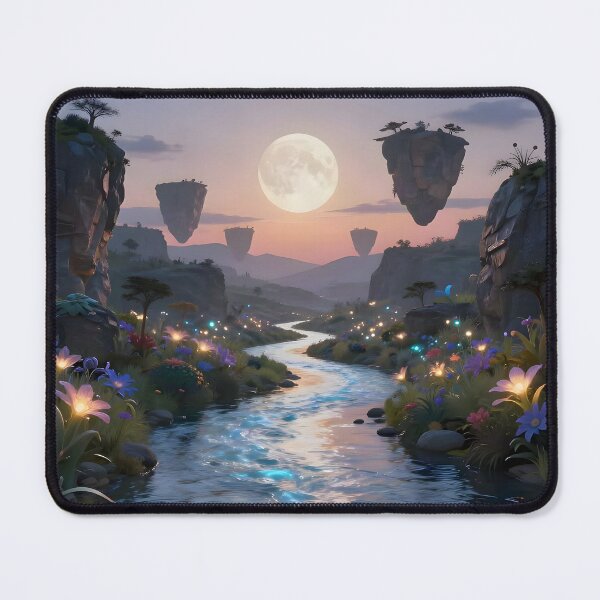 Item preview, Magical Islands Floating Above an Enchanted Stream designed and sold by Fanta-sticky.