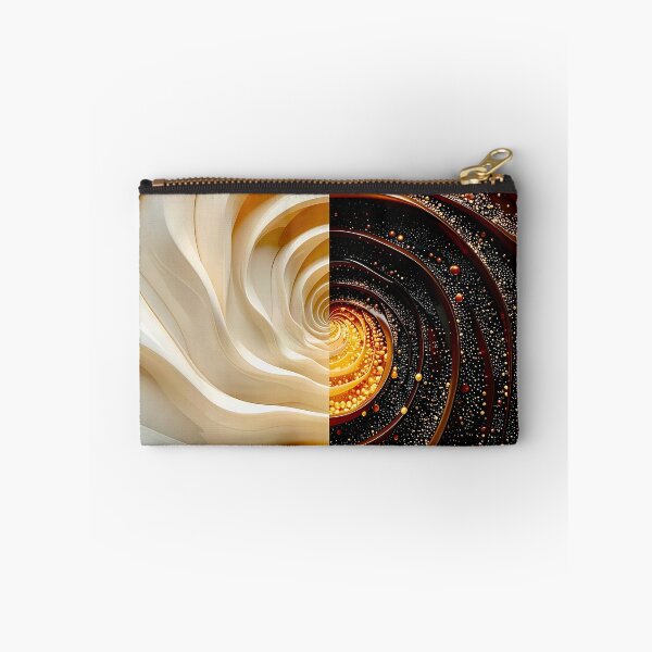 Item preview, Dual Spiral Patterns in Chocolate and Gold designed and sold by Vicky Brago-Mitchell®.