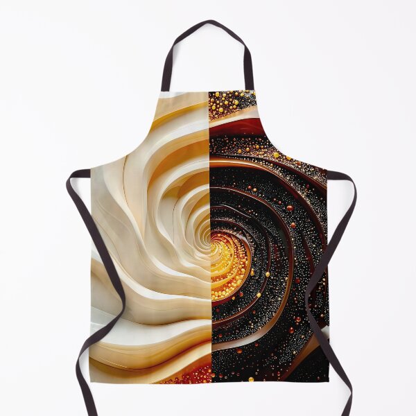 Item preview, Dual Spiral Patterns in Chocolate and Gold designed and sold by Vicky Brago-Mitchell®.