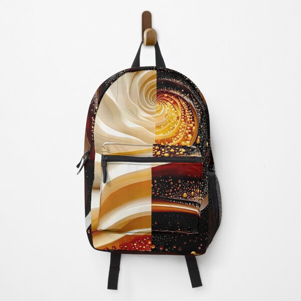 Item preview, Dual Spiral Patterns in Chocolate and Gold designed and sold by Vicky Brago-Mitchell®.