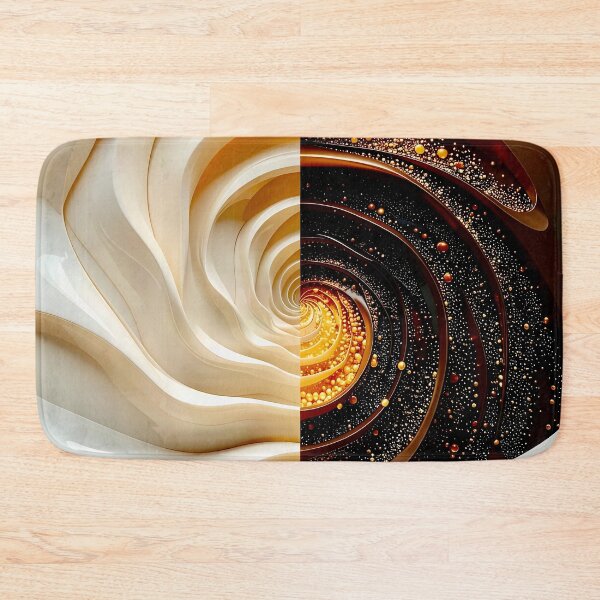 Item preview, Dual Spiral Patterns in Chocolate and Gold designed and sold by Vicky Brago-Mitchell®.