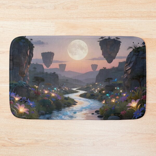 Item preview, Magical Islands Floating Above an Enchanted Stream designed and sold by Fanta-sticky.