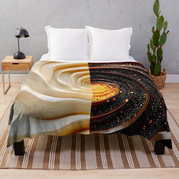 Item preview, Dual Spiral Patterns in Chocolate and Gold designed and sold by Vicky Brago-Mitchell®.