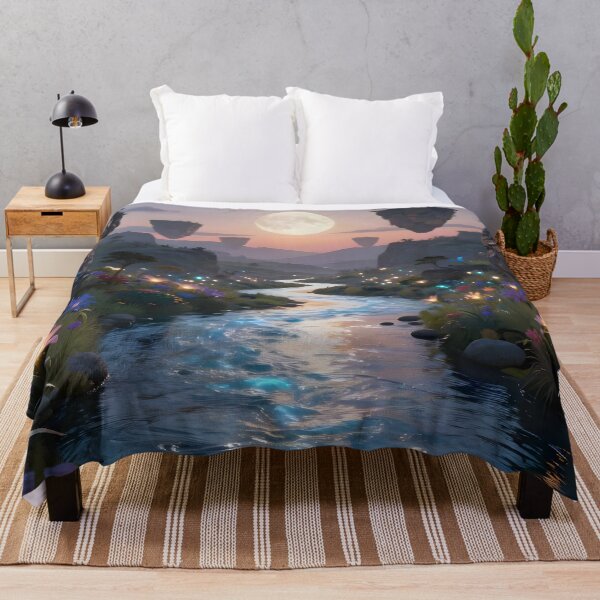 Item preview, Magical Islands Floating Above an Enchanted Stream designed and sold by Fanta-sticky.