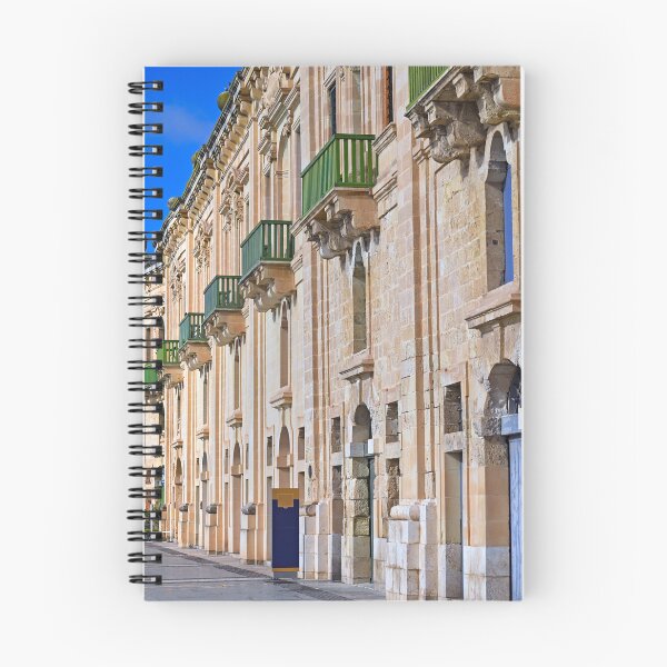 Item preview, Historic Valletta Waterfront with green balconies and limestone facade in Malta designed and sold by goceris.