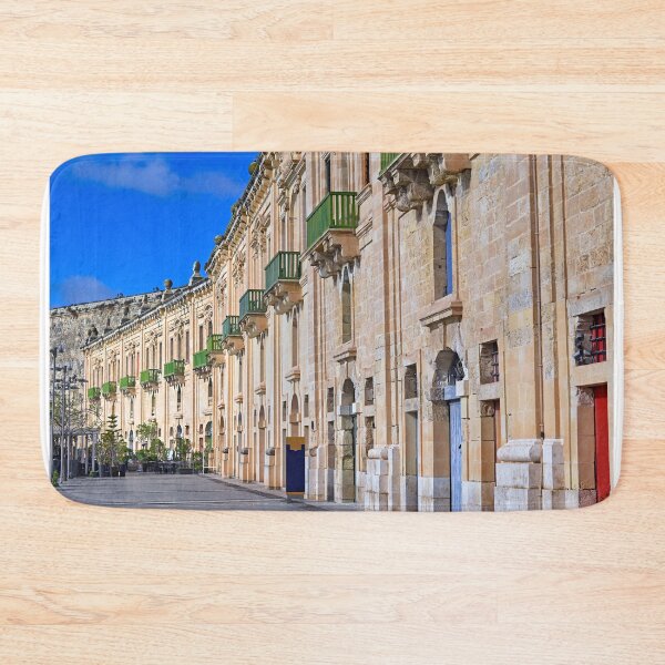 Item preview, Historic Valletta Waterfront with green balconies and limestone facade in Malta designed and sold by goceris.