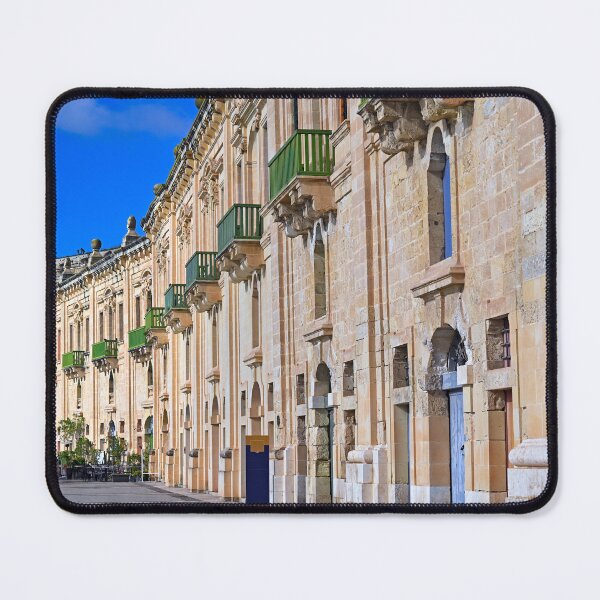 Item preview, Historic Valletta Waterfront with green balconies and limestone facade in Malta designed and sold by goceris.