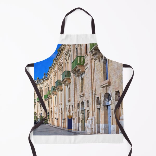Item preview, Historic Valletta Waterfront with green balconies and limestone facade in Malta designed and sold by goceris.