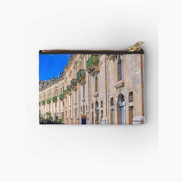 Item preview, Historic Valletta Waterfront with green balconies and limestone facade in Malta designed and sold by goceris.