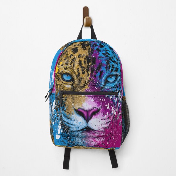 Item preview, colorful jaguar, big cat portrait designed and sold by dcrc.
