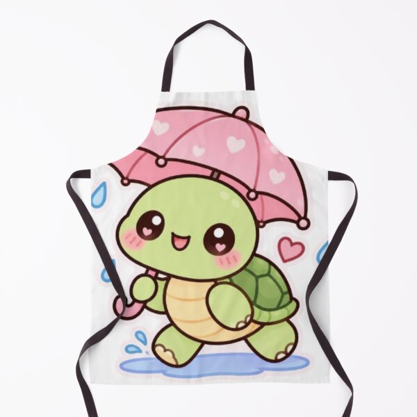 Item preview, Cute Kawaii Turtle Walking with Pink Umbrella designed and sold by Vegasstickers.