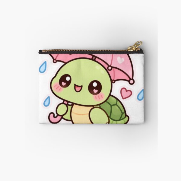 Item preview, Cute Kawaii Turtle Walking with Pink Umbrella designed and sold by Vegasstickers.