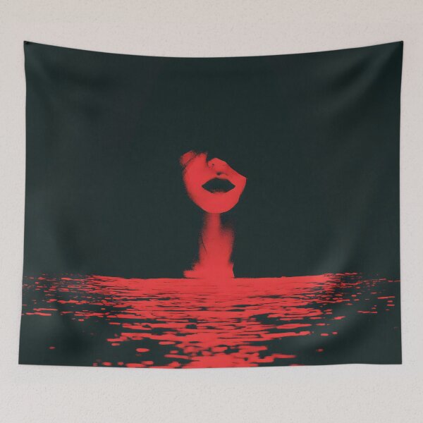 Item preview, Crimson Veil Over Dark Waters designed and sold by ClubVacay.