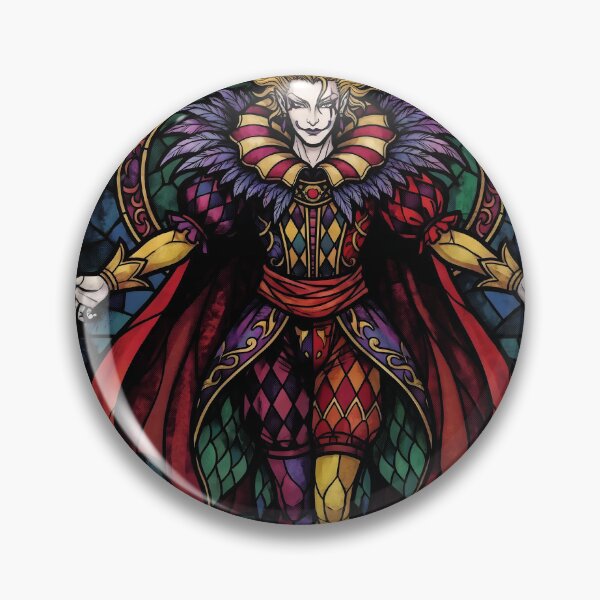 Item preview, Kefka Laughing Final Fantasy VI Stained Glass Anime Gaming Shirt designed and sold by Senpaiwaves.