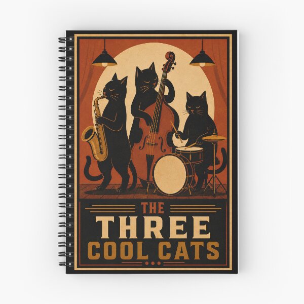 Item preview, The Three Cool Cats – Vintage Jazz Band designed and sold by Sandy's Cheeky Studio.