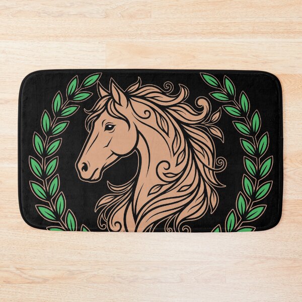 Item preview, Majestic Horse Botanical Wreath Vector Graphic Art designed and sold by ZUMERI.