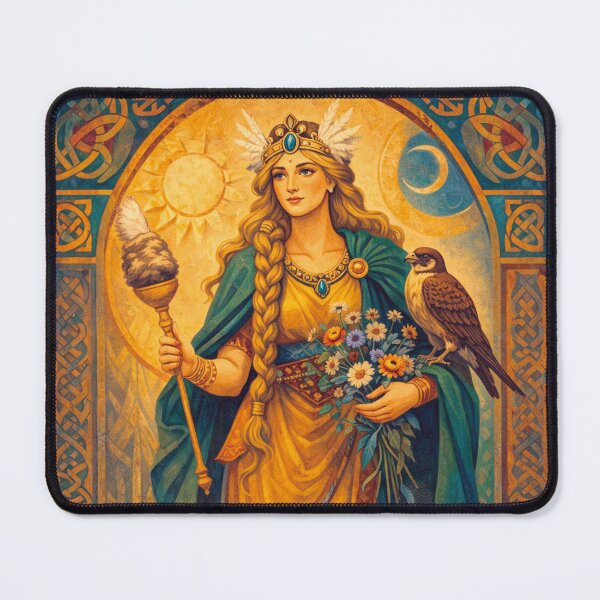 Item preview, Frigg – The Divine Queen of Norse Mythology illustration designed and sold by GalleryKauffeld.