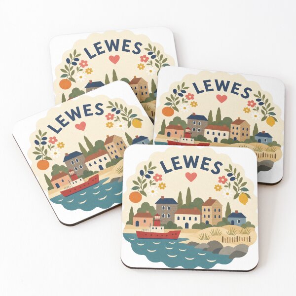 Item preview, Lewes USA Travel Souvenir Modern Folk Art designed and sold by VisualArtsOasis.