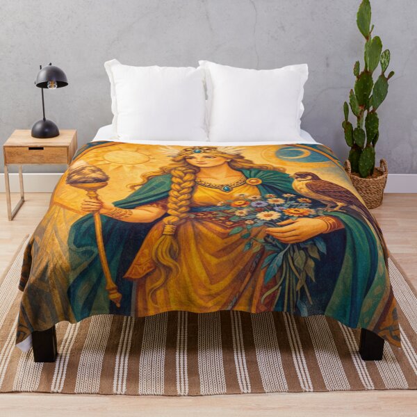 Item preview, Frigg – The Divine Queen of Norse Mythology illustration designed and sold by GalleryKauffeld.