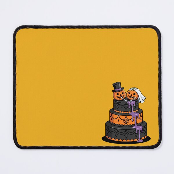 Item preview, Halloween Pumpkin Bride Groom Gothic Wedding Cake Spooky Romance Art designed and sold by Rare By Hero.