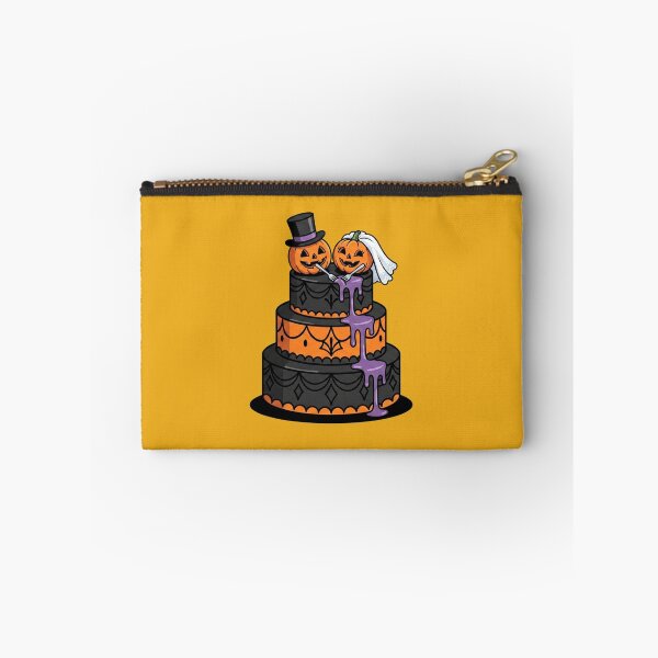 Item preview, Halloween Pumpkin Bride Groom Gothic Wedding Cake Spooky Romance Art designed and sold by Rare By Hero.