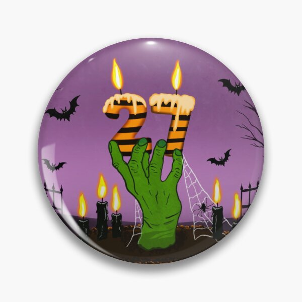 Item preview, Happy 27th Halloween Birthday Spooky Cake designed and sold by daphsam.