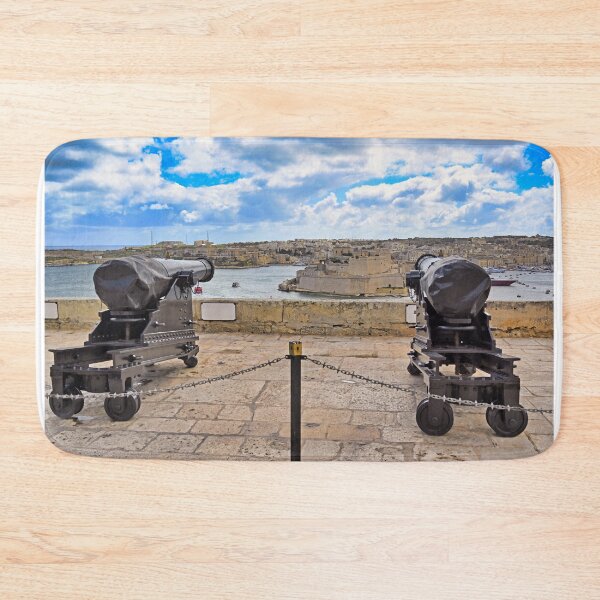 Item preview, Historic black cannons at Upper Barrakka Gardens overlooking Fort St Angelo in Malta designed and sold by goceris.