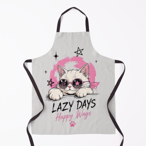 Item preview, Lazy Days Happy Days – Cute Cat Funny Relaxing Design designed and sold by RajDeals.