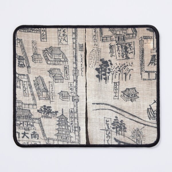 Item preview, Map of Todaiji Temple Illustrated on Fabric designed and sold by MiraNadaPrints.