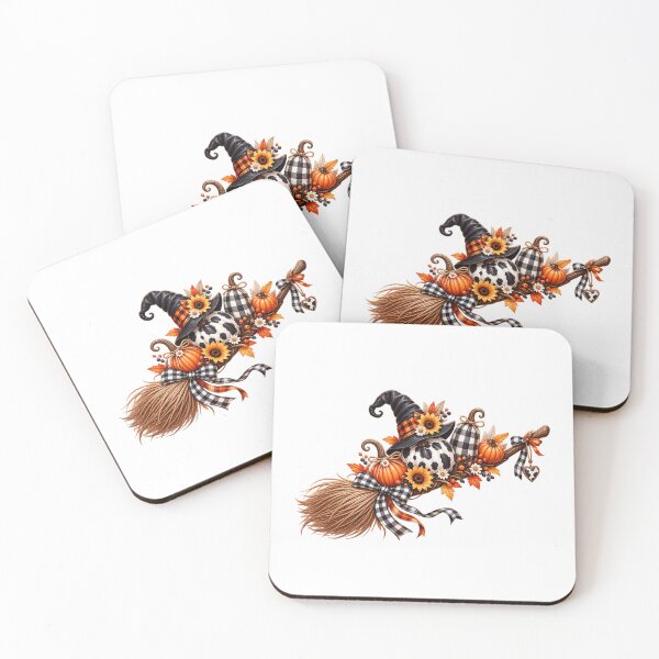 Item preview, Autumn Witch Broom Pumpkin Fall Design designed and sold by Wild Ink Studio by Barbara.