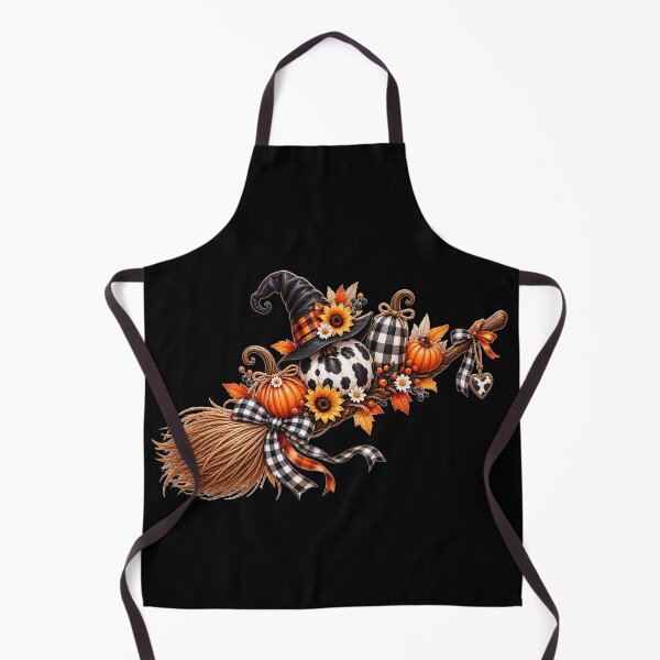 Item preview, Autumn Witch Broom Pumpkin Fall Design designed and sold by Wild Ink Studio by Barbara.