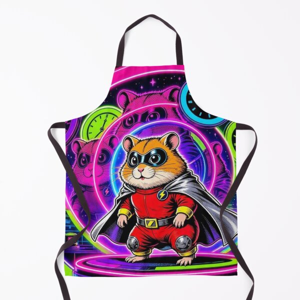 Item preview, Super Hamster Hero – Neon Time Traveler Artwork designed and sold by Dogandesighn.