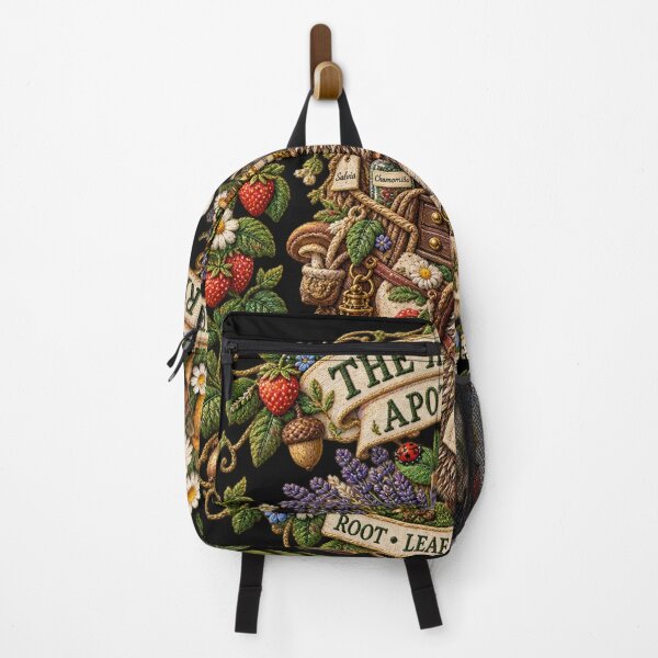 Item preview, Hedgehog Apothecary Embroidery – Cottagecore Herbalist Botanical Art designed and sold by Emoji Emblems.