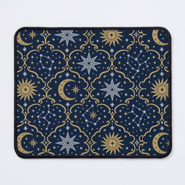 Item preview, Celestial Moon and Stars Damask Seamless Pattern | Vintage Celestial Repeat Design designed and sold by StickyGuys.